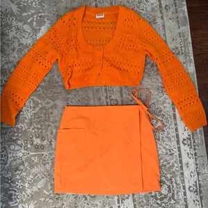 Noisy may Vibrant Orange Mini Skirt